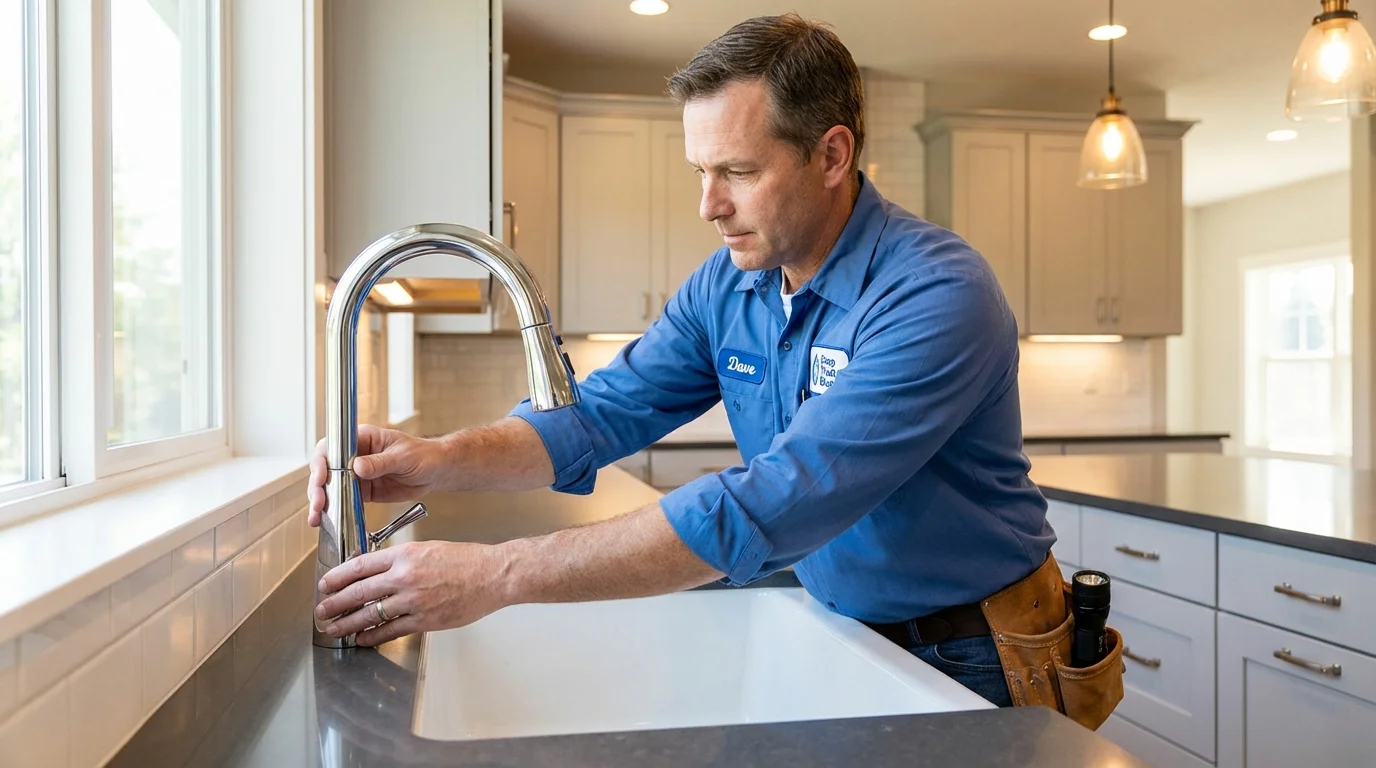 Kitchen faucet installation by Johns Plumbing LLC in Algonquin